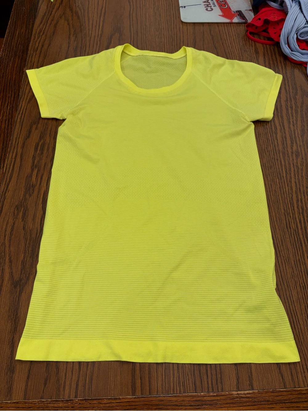 Lululemon Bright Neon Yellow Athletic Tee